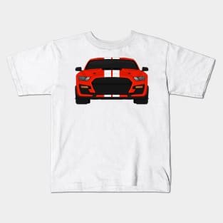 Shelby GT500 2020 Race-Red + White Stripes Kids T-Shirt